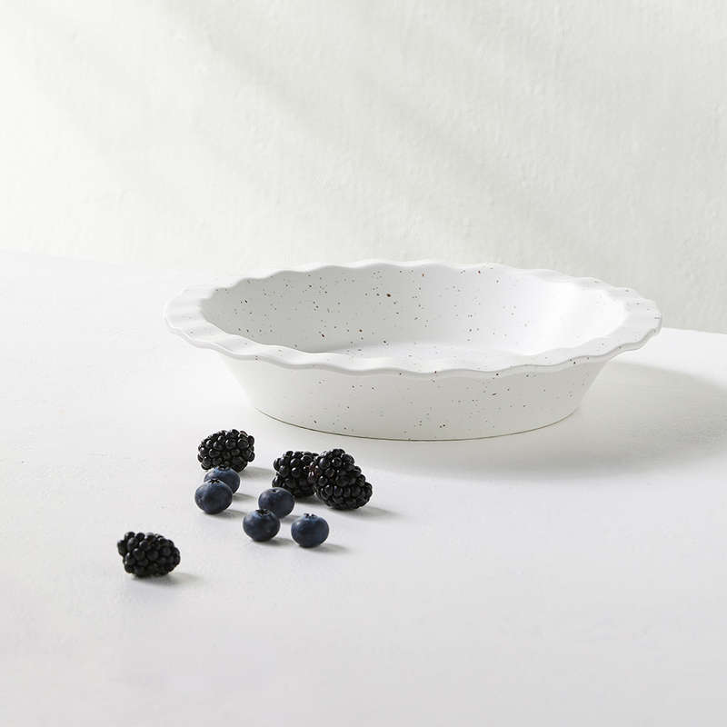 Speckle Fluted Pie Dish, 25cm