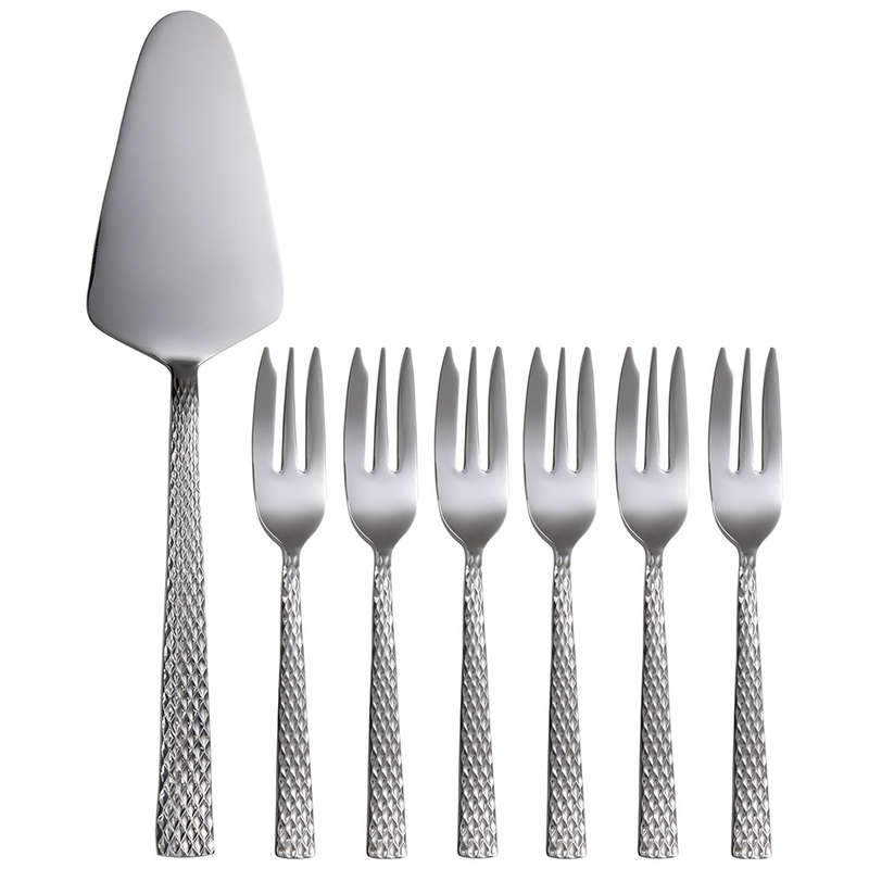 Diamonds Cake Fork & Server Set, 7pc