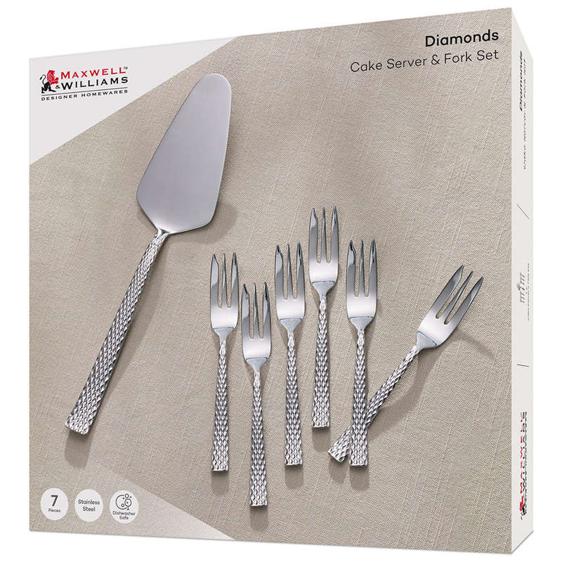 Diamonds Cake Fork & Server Set, 7pc