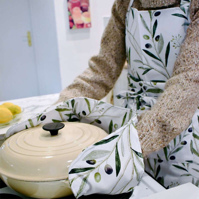 Robyn Valerie Olive Branch African Sage Double Oven Glove
