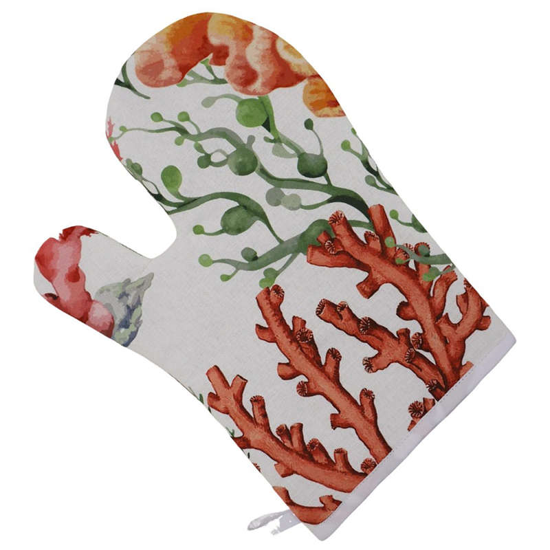 Coral Oven Mitt