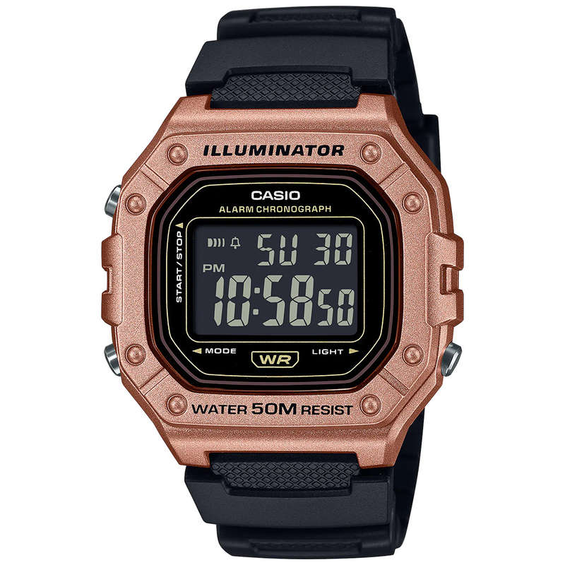 Standard Men's 50m Digital Wrist Watch, W-218HM-5BVDF