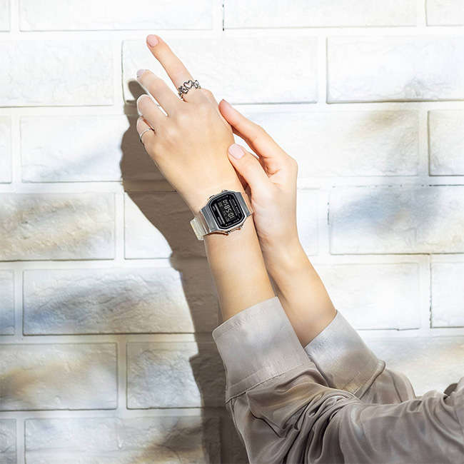 Retro Silver Digital Wrist Watch, A168XES-1BDF
