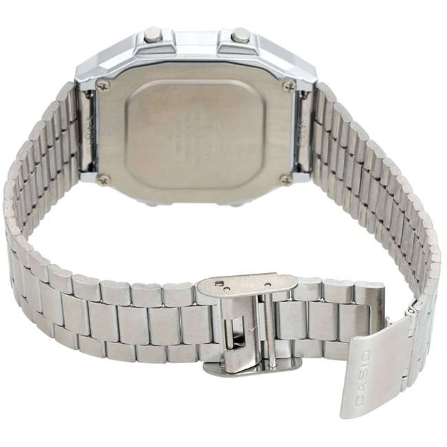 Retro Men's Illuminator Silver Digital Wrist Watch, A178WA-1AUDF
