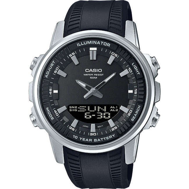 Standard Men's 50m World Time AnaDigi Wrist Watch, AMW-880-1AVDF