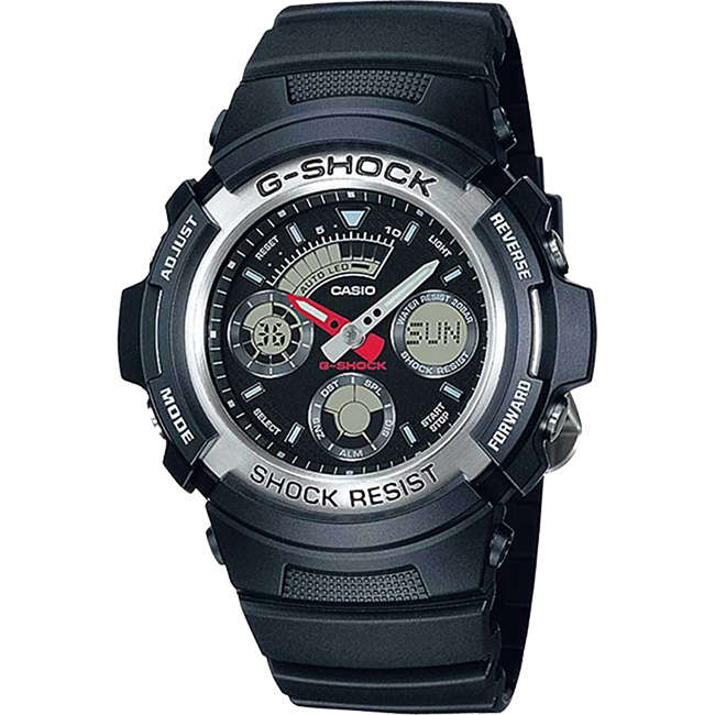 G-Shock Men's 200m AnaDigital Wrist Watch, AW-590-1ADR