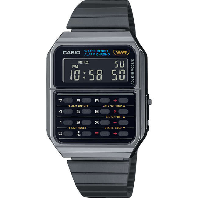 Retro Men's Databank Digital Wrist Watch, CA-500WEGG-1BDF