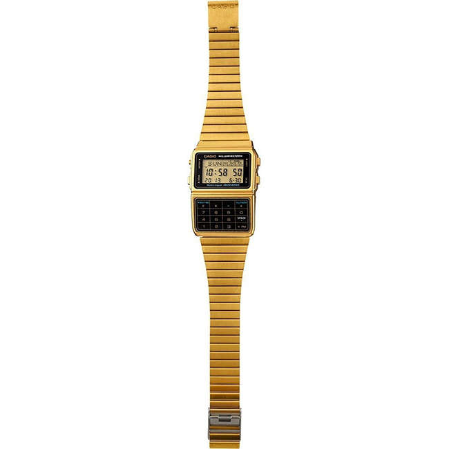 Retro Men's Databank Calculator Digital Wrist Watch, DBC-611G-1DF