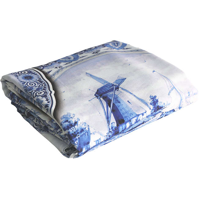 Delft Square Tablecloth, 4 Seater