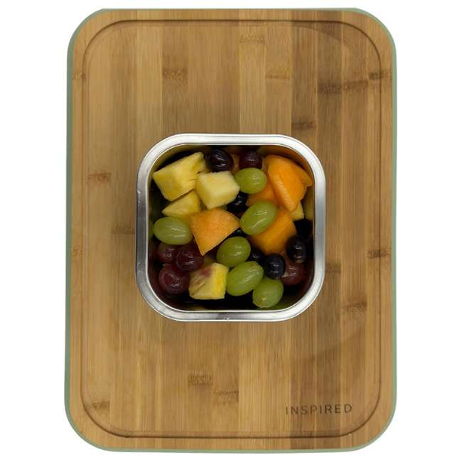 Stainless Steel Square Food Storage Container With Lid, 600ml