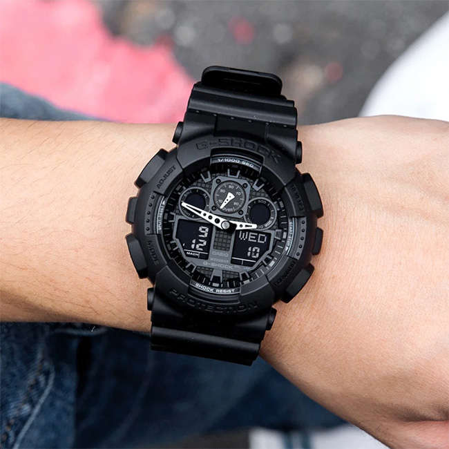 G-Shock Men's 200m AnaDigital Wrist Watch, GA-100-1A1DR