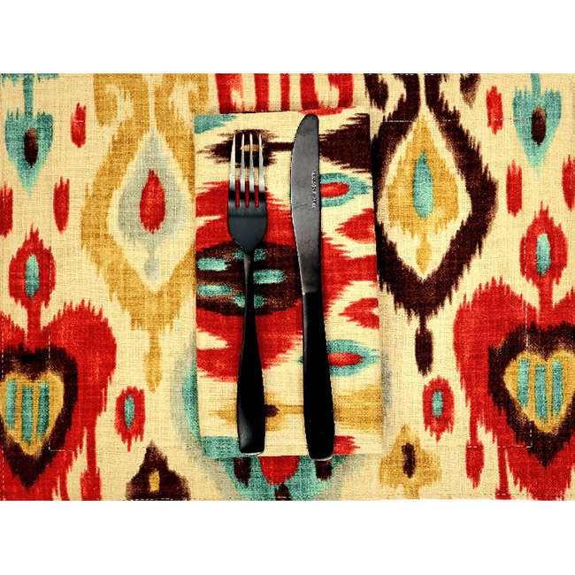 Ikat Persia Placemats, Set Of 6