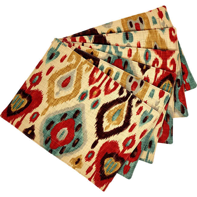 Ikat Persia Placemats, Set Of 6
