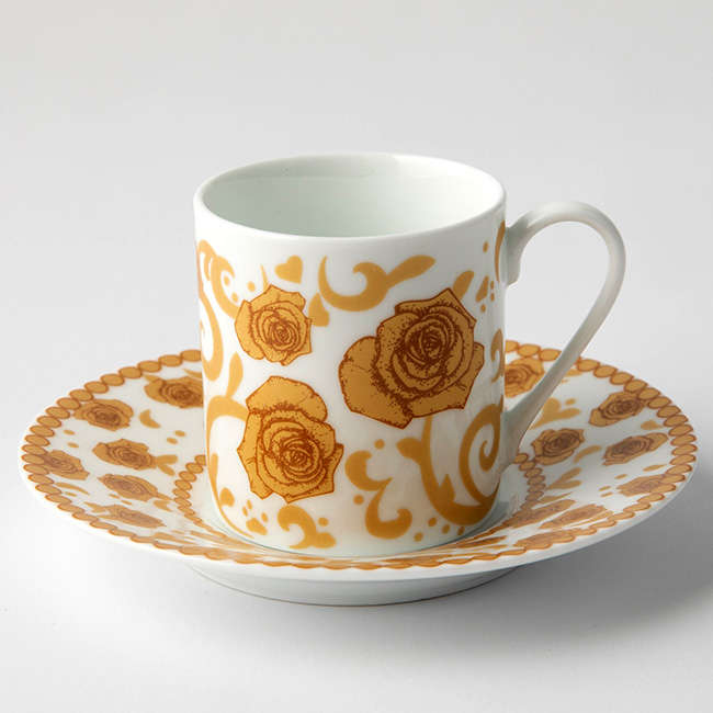 Mica Gold Espresso Cup & Saucer, Set Of 2
