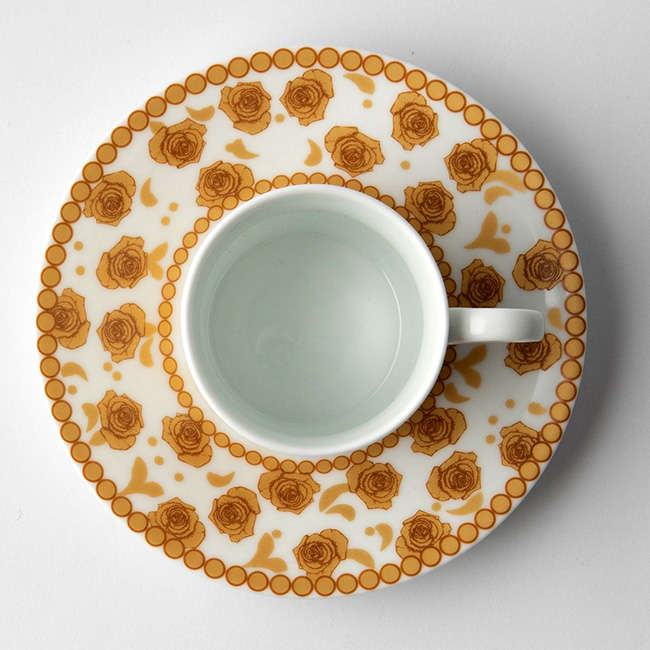 Mica Gold Espresso Cup & Saucer, Set Of 2