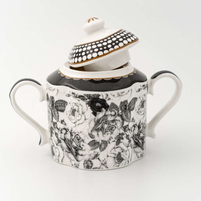 Black Rose Sugar Pot