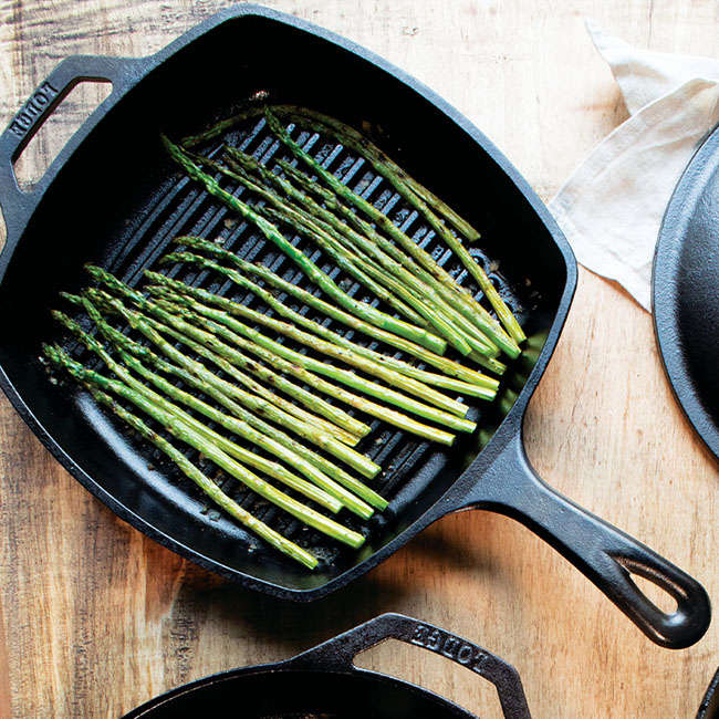 Seasoned Cast Iron Square Grill Pan, 26cm