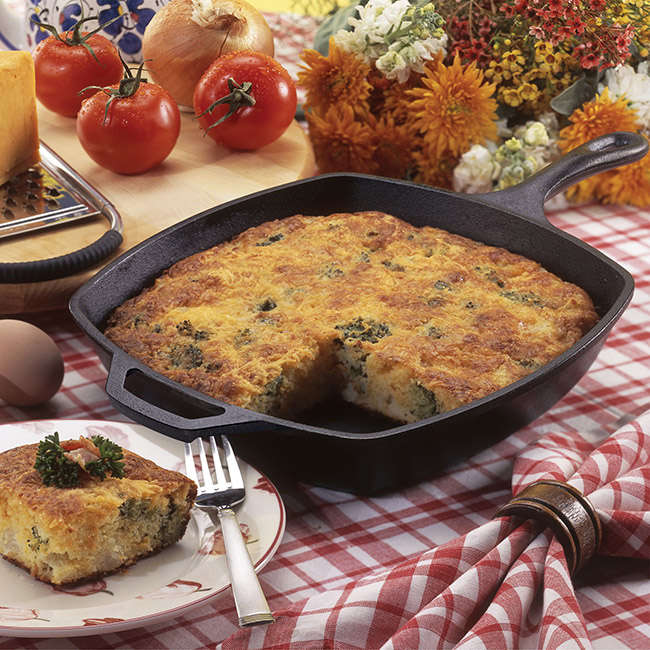Seasoned Cast Iron Square Skillet, 26cm
