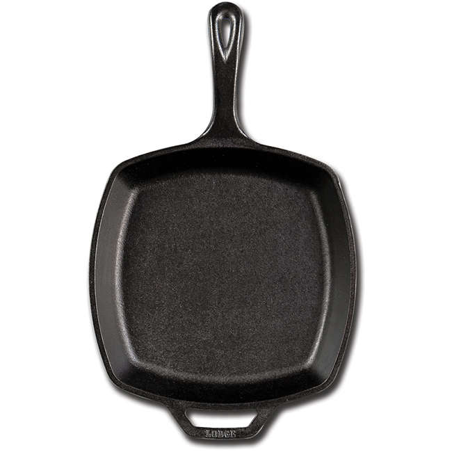 Seasoned Cast Iron Square Skillet, 26cm