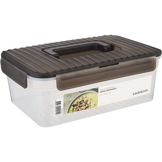 Wave Rectangular Storage Container With Handle, 3.5L