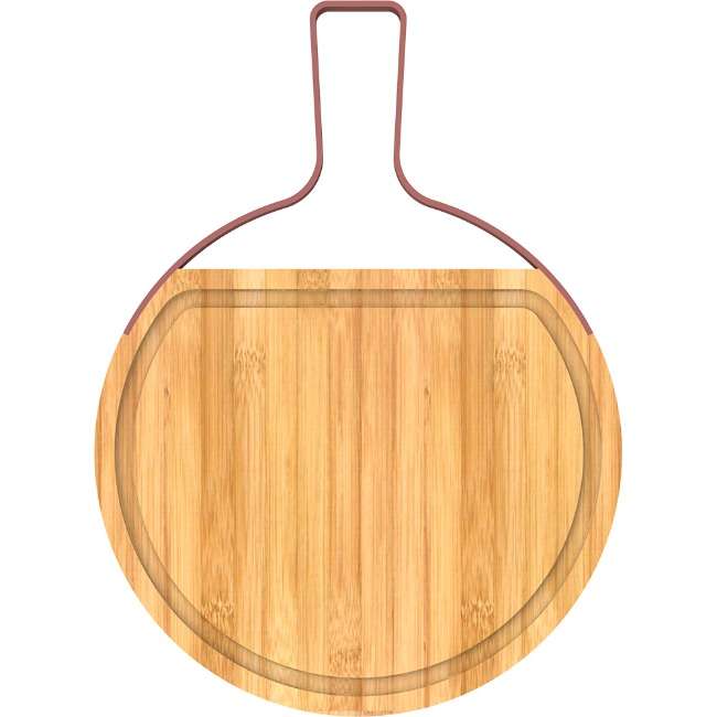 Bamboo Sphere Cutting Board With Stainless Steel Handle, 42cm