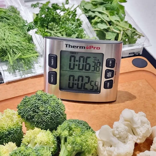 Digital Kitchen Timer with Dual Countdown Stop Watches