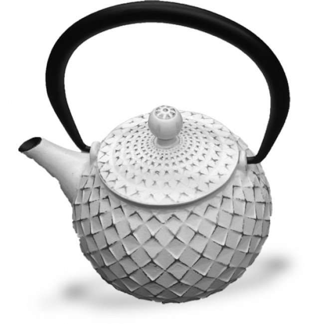 Cast Iron Tetsubin Teapot, White, 500ml