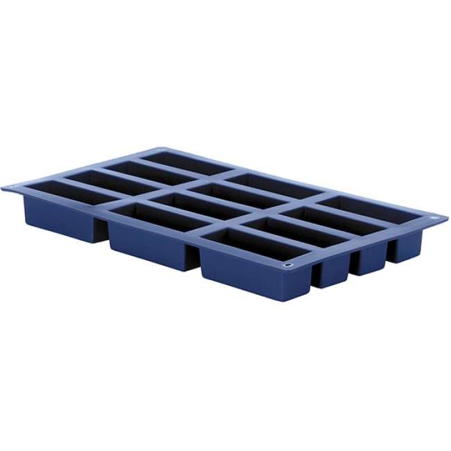 Blueberry 12 Oblong Cup Silicone Baking Pan