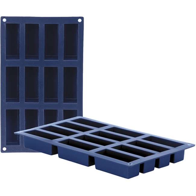 Blueberry 12 Oblong Cup Silicone Baking Pan