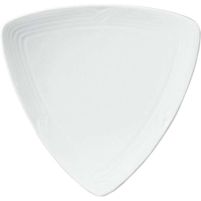 Arctic White Triangular Plate, 21cm