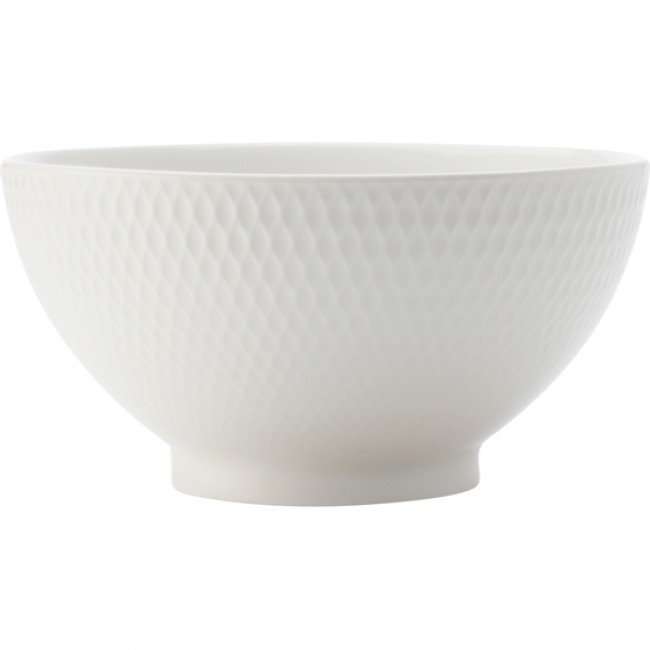 White Basics Diamonds Rice Bowl, 10cm