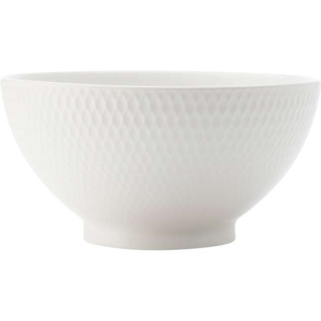 White Basics Diamonds Rice Bowl, 12.5cm