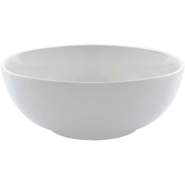 Just White Large Round Salad Bowl, 30cm