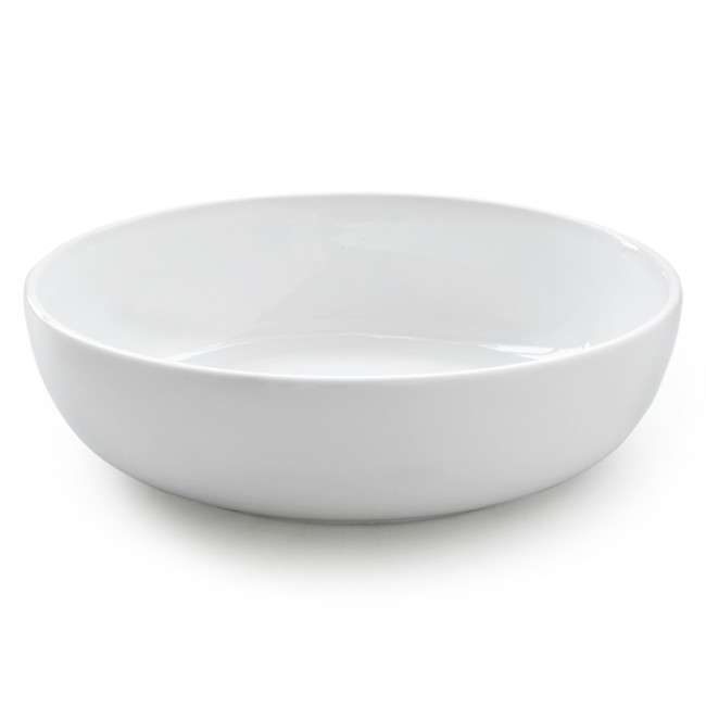 Just White Large Round Salad Bowl, 34cm