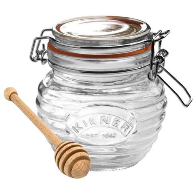 Clip Top Honey Jar &amp; Drizzler, 400ml