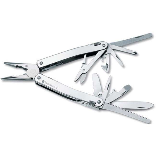 Swisstool Spirit Plus Pocket Knife In Leather Pouch