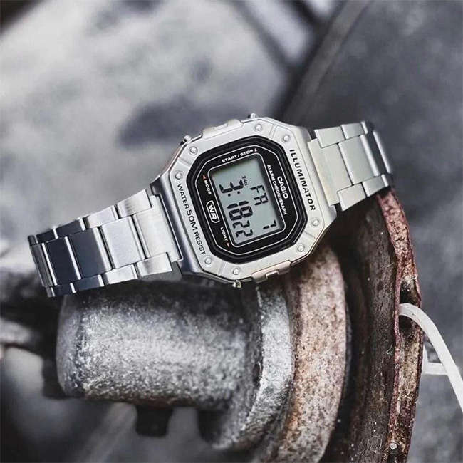 Standard Men's 50m Digital Wrist Watch, W-218HD-1AVDF