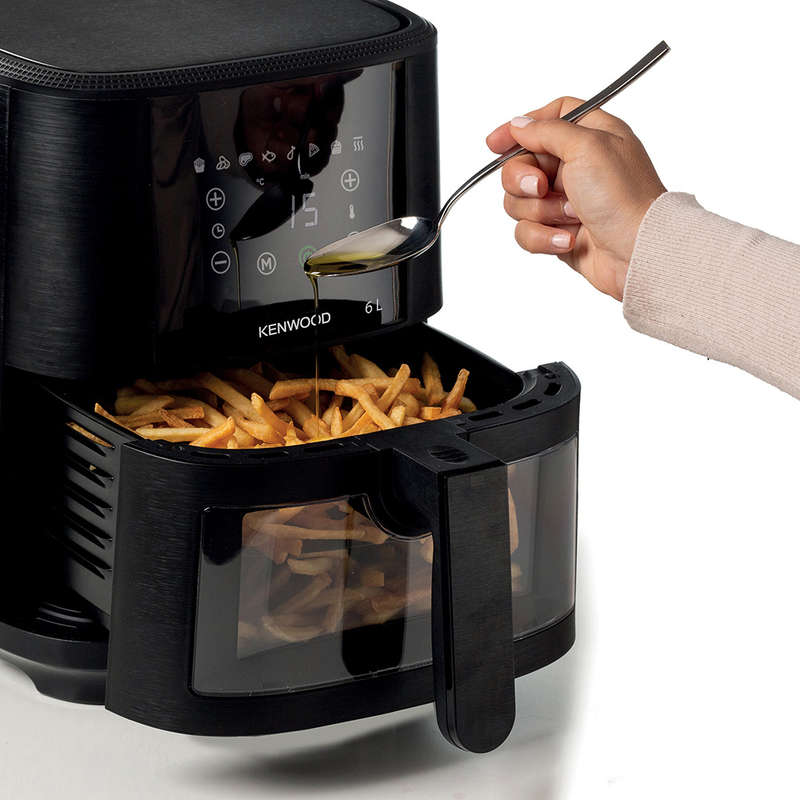 Digital Airfryer with Grill Function and ClearCook Window, 6L
