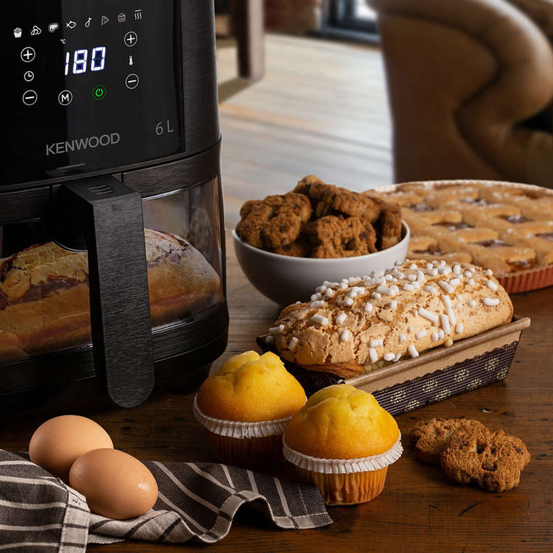 Digital Airfryer with Grill Function and ClearCook Window, 6L