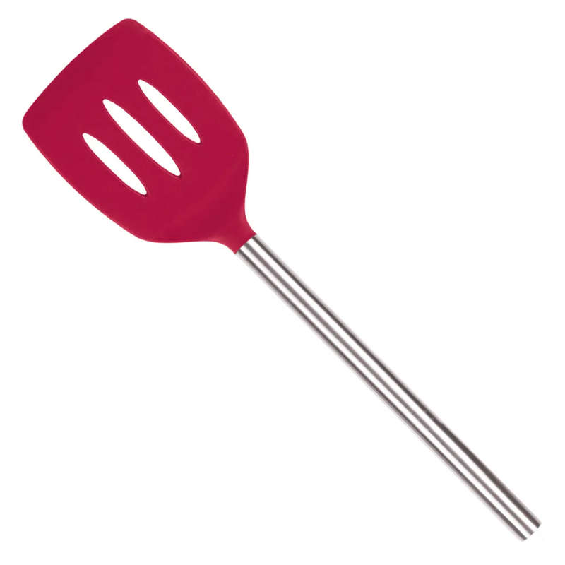 Silicone Slotted Turner with Stainless Steel Handle