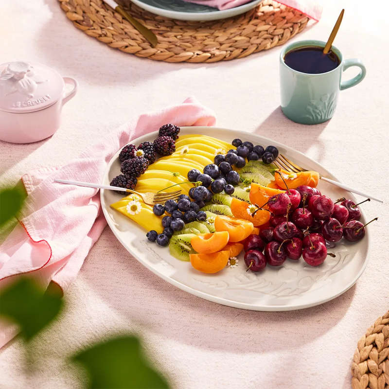 La Collection Jardin Oval Stoneware Serving Platter, 36cm