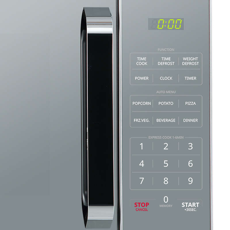 Electronic Silver Mirror Microwave Oven, 45L