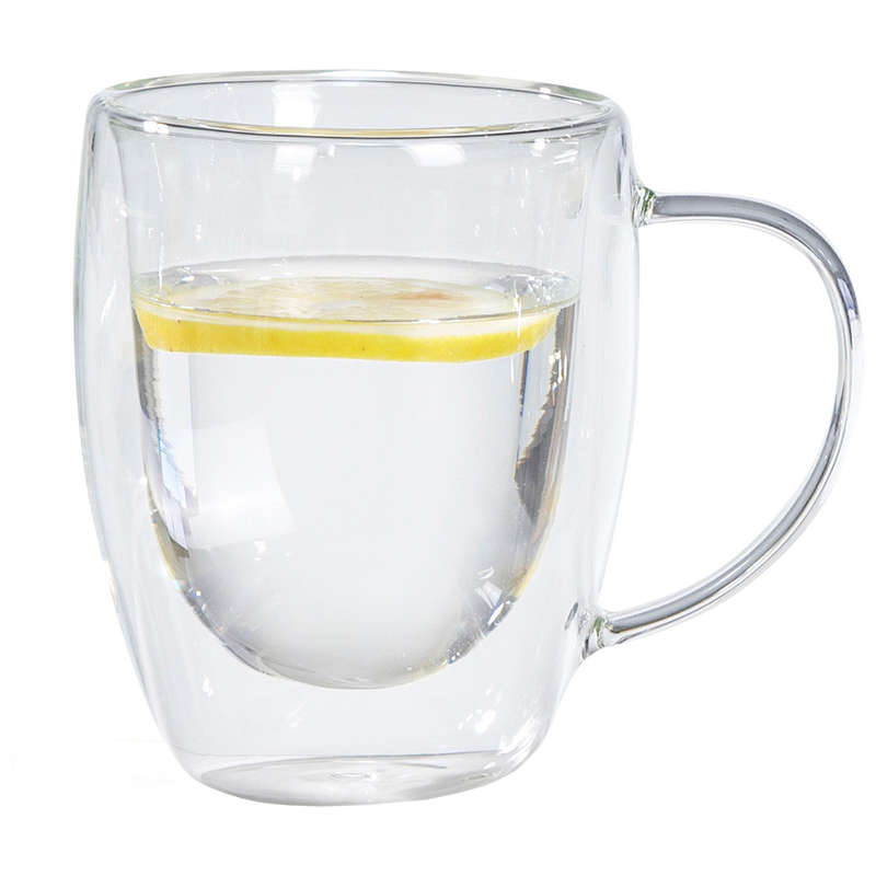 Double Walled Glass Mug, 450ml