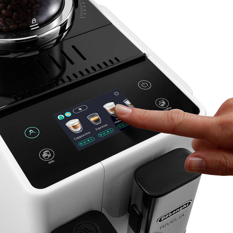 Rivelia Bean To Cup Fully Automatic Arctic White Coffee Machine