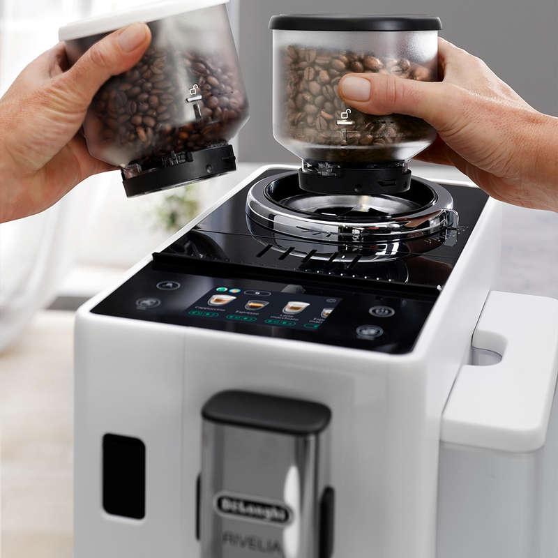 Rivelia Bean To Cup Fully Automatic Arctic White Coffee Machine