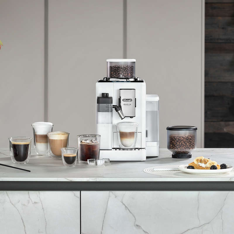 Rivelia Bean To Cup Fully Automatic Arctic White Coffee Machine
