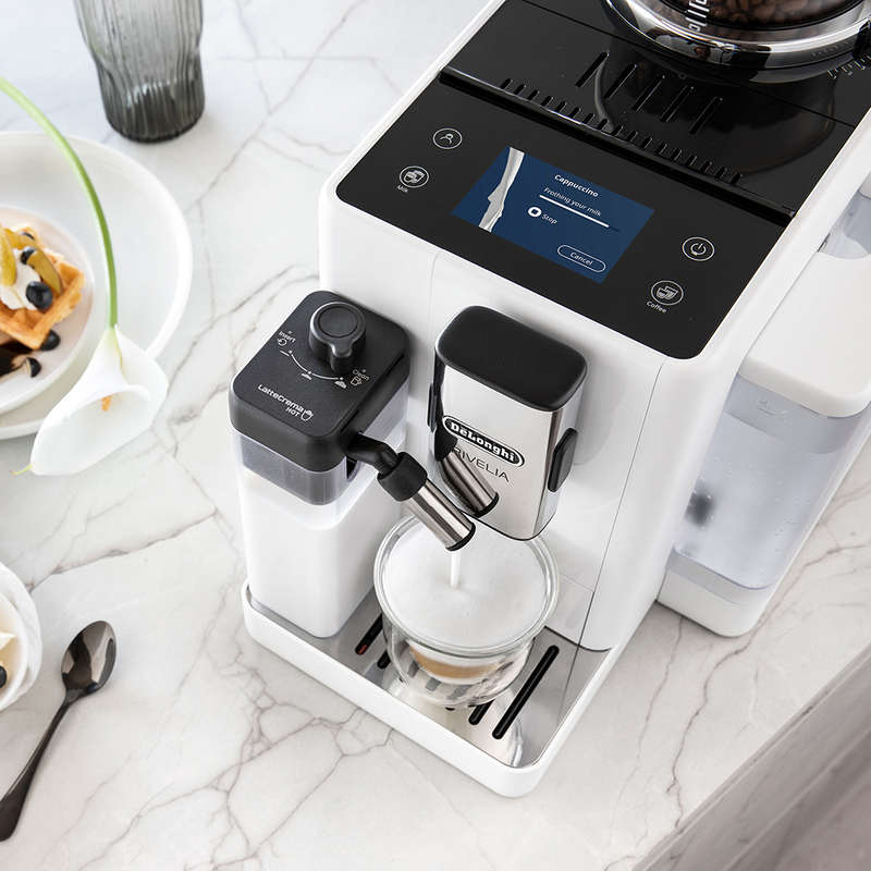 Rivelia Bean To Cup Fully Automatic Arctic White Coffee Machine