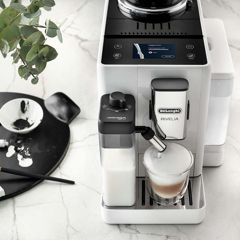 Rivelia Bean To Cup Fully Automatic Arctic White Coffee Machine