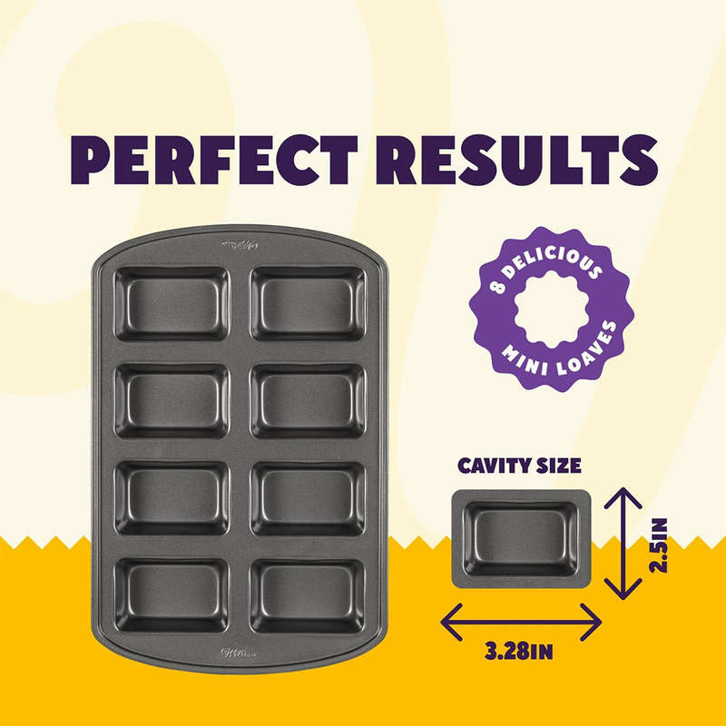 Perfect Results Non-Stick 8 Cavity Mini Loaf Pan