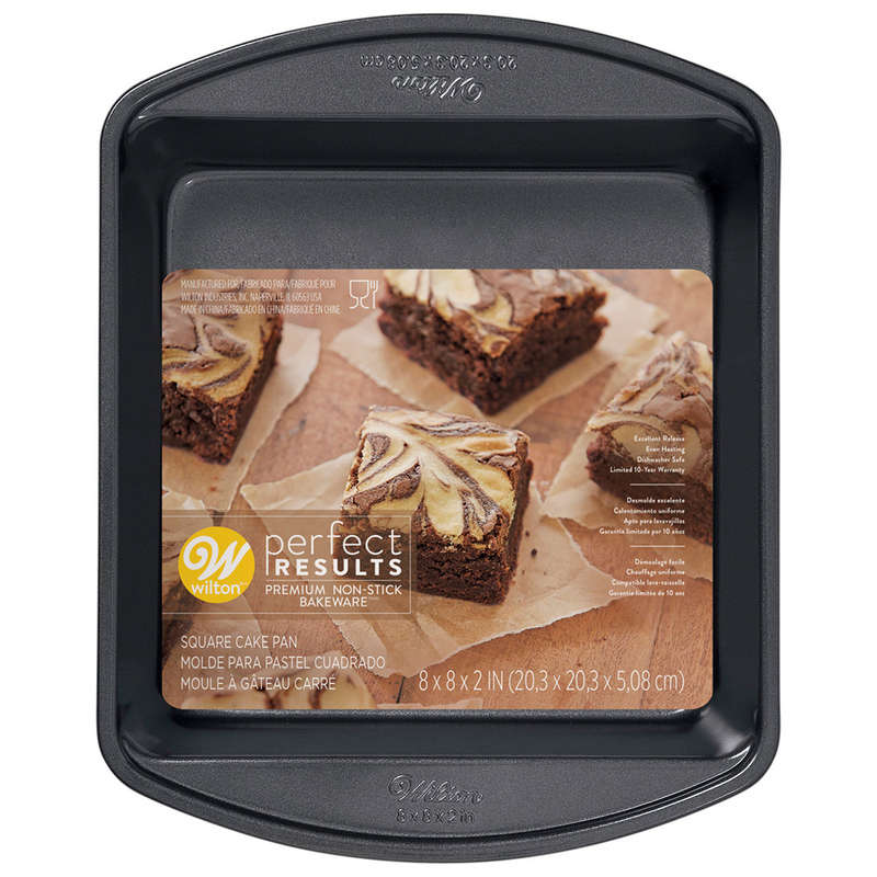 Perfect Results Premium Non-Stick Square Cake Pan, 20cm